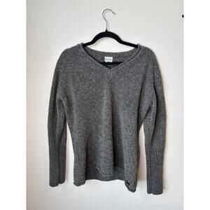 Columbia Cozy V Neck Gray Sweater Women Size XL